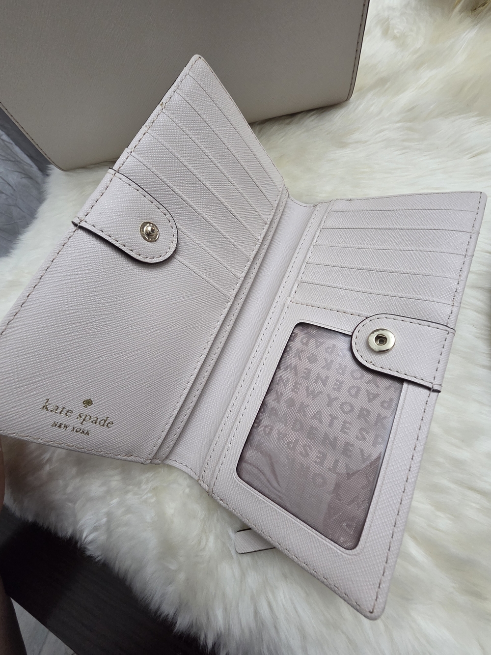 Kate Spade Cedar Street Hayden In Crisp Linen With Matching Wallet - Picture 9 of 9